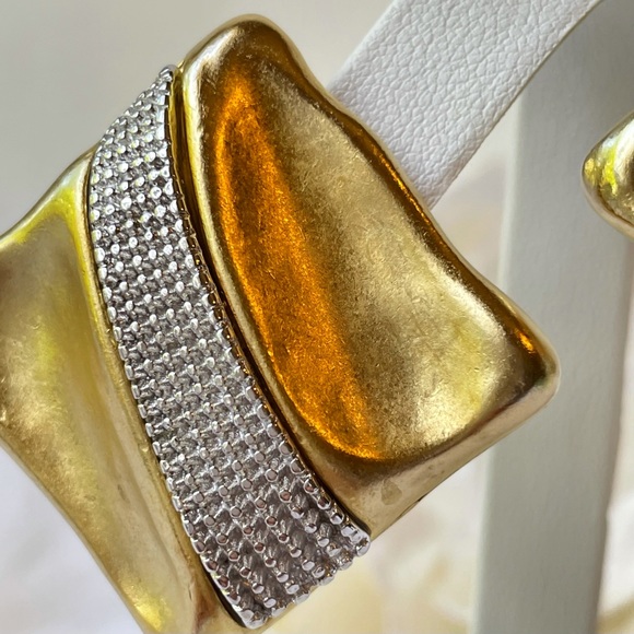 Vintage Erwin Pearl Earrings Big Gold Runway 80’s - Picture 2 of 8